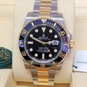 Alternative view of rolex replica submariner acciaio oro black dial orologio replica copia imitazione