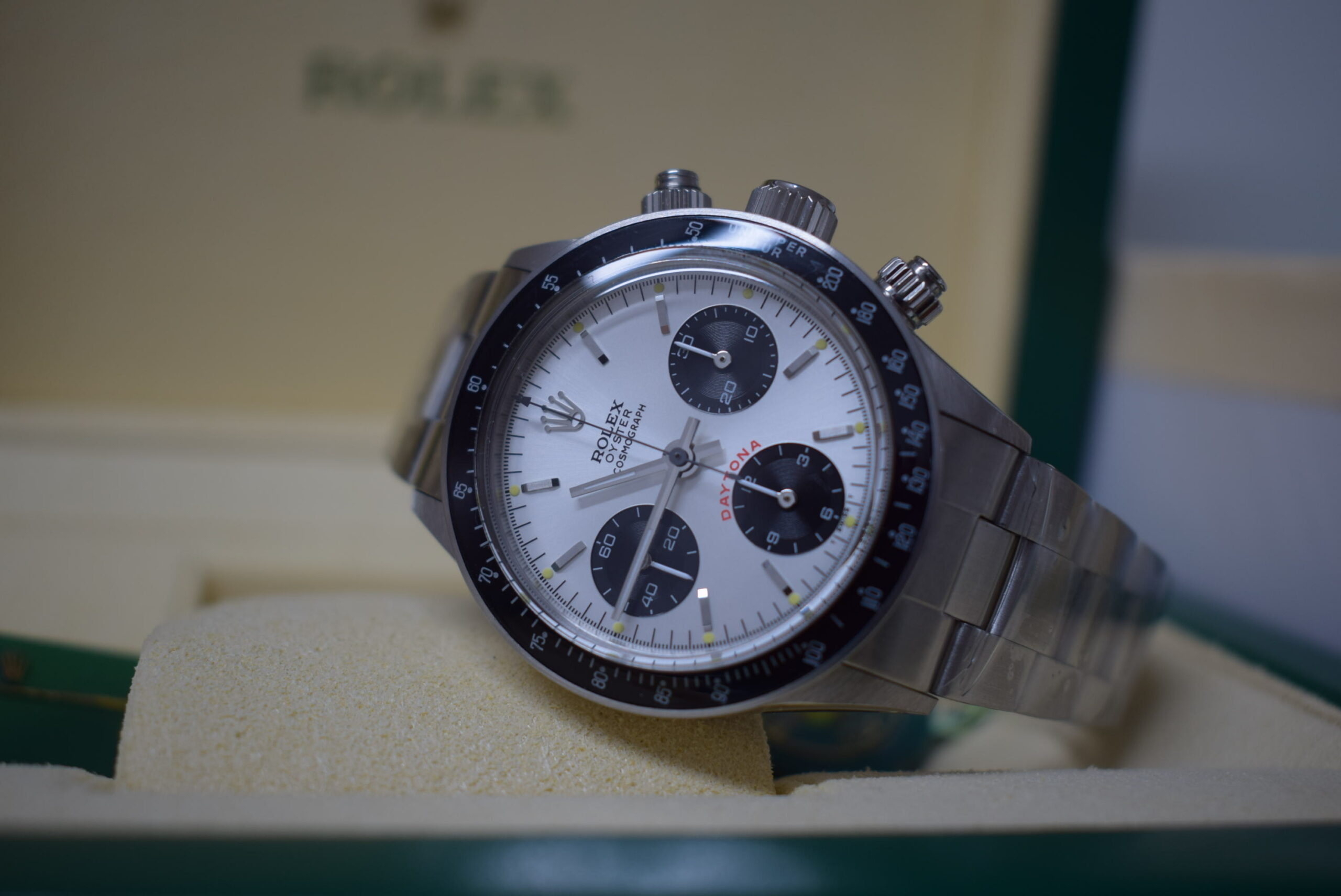 rolex replica daytona paulnewman 6263 argentèè dial vintage orologio replica copia - immagine 6