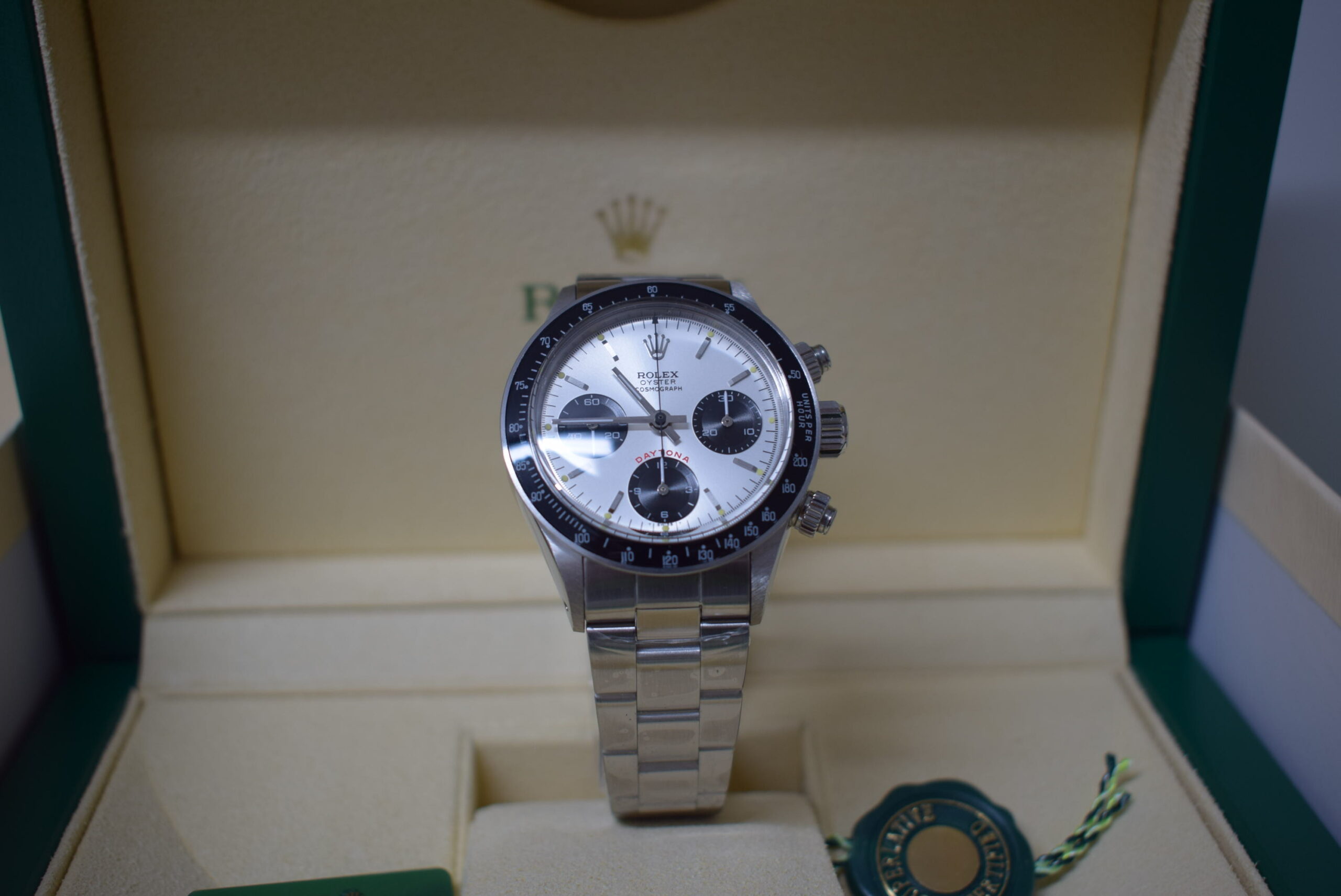 rolex replica daytona paulnewman 6263 argentèè dial vintage orologio replica copia - immagine 2