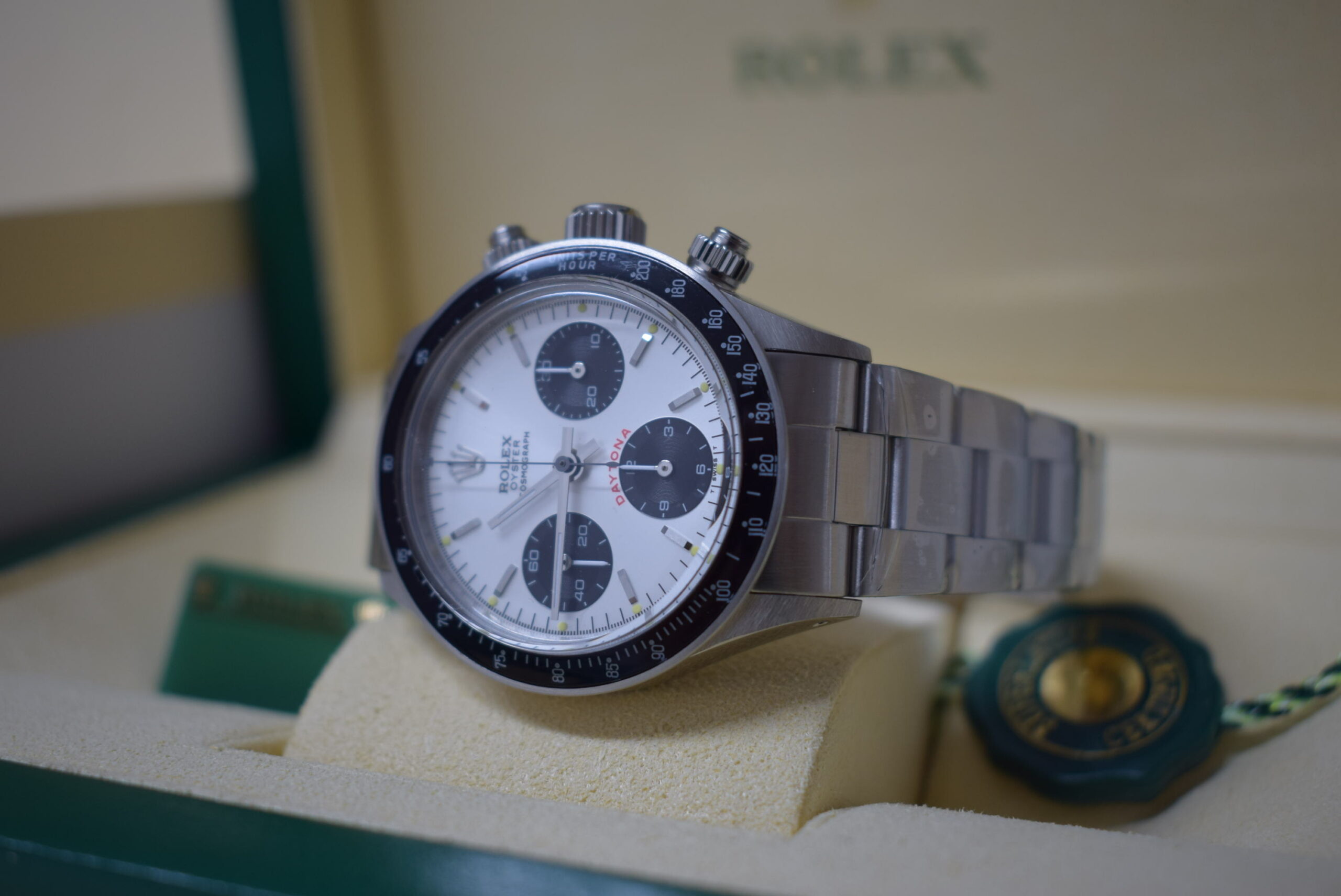 rolex replica daytona paulnewman 6263 argentèè dial vintage orologio replica copia - immagine 4