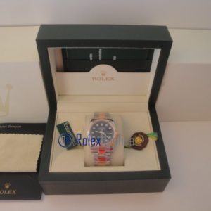 Alternative view of rolex replica datejust acciaio oro black brillantini oyster orologio imitazione