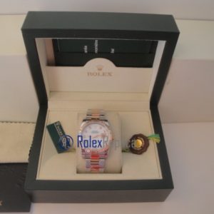 Alternative view of rolex replica datejust acciaio oro madreperla brillantini orologio imitazione