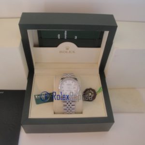 Alternative view of rolex replica datejust white brillantini orologio imitazione