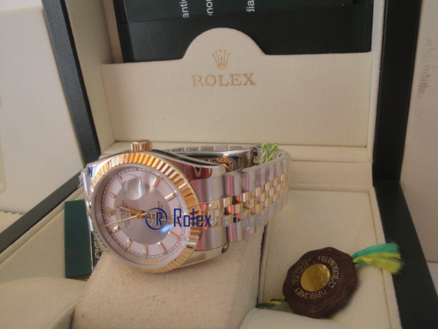 rolex replica datejust acciaio oro bicolor orologio imitazione - immagine 11