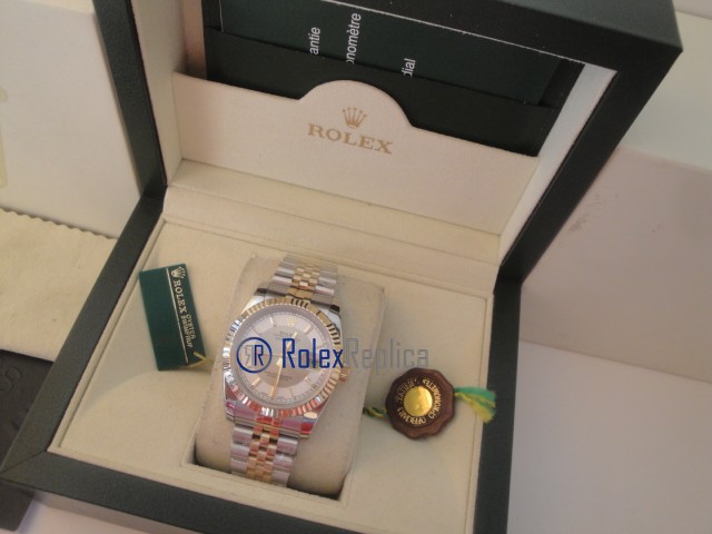 rolex replica datejust acciaio oro bicolor orologio imitazione - immagine 3