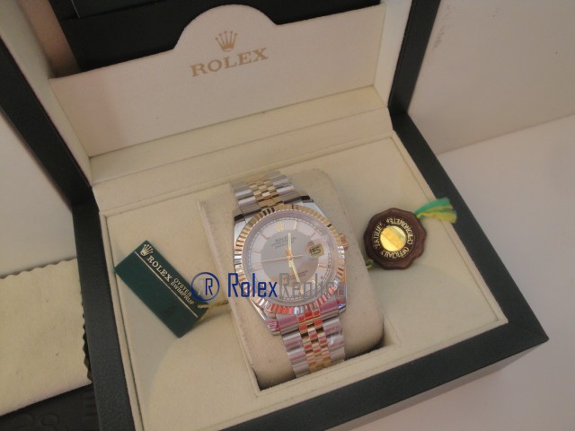 rolex replica datejust acciaio oro bicolor orologio imitazione - immagine 4