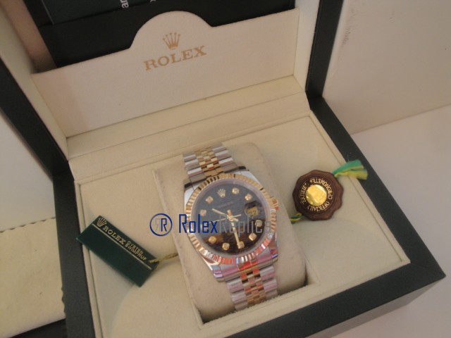 rolex replica datejust acciaio oro black centenario orologio imitazione - immagine 4