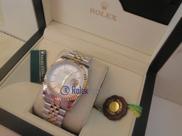 rolex replica datejust acciaio oro bicolor orologio imitazione - immagine 5