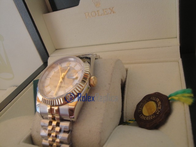 rolex replica datejust acciaio oro bicolor orologio imitazione - immagine 6
