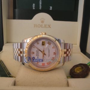 rolex replica datejust acciaio oro white roman orologio imitazione