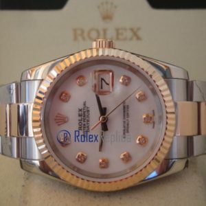 rolex replica datejust acciaio oro madreperla brillantini orologio imitazione