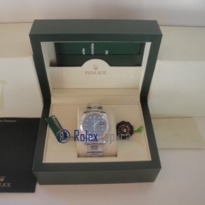 Alternative view of rolex replica datejust blu brillantini oyster orologio imitazione
