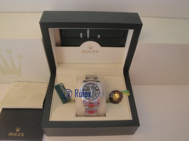 rolex replica datejust black centenario oyster orologio imitazione - immagine 2
