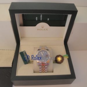 Alternative view of rolex replica datejust acciaio oro blu roman orologio imitazione