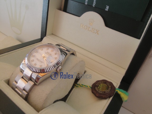 rolex replica datejust madreperla brillantini orologio imitazione - immagine 14