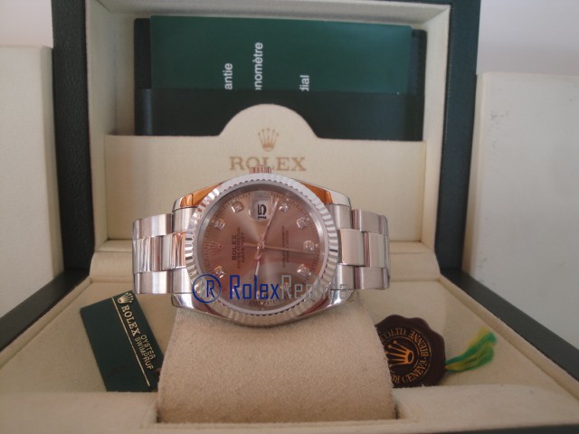 rolex replica datejust argento brillantini oyster orologio imitazione - immagine 7