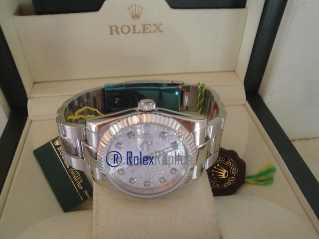 rolex replica datejust argento centenario orologio imitazione - immagine 7