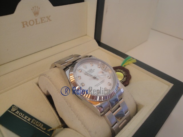 rolex replica datejust madreperla brillantini orologio imitazione - immagine 7