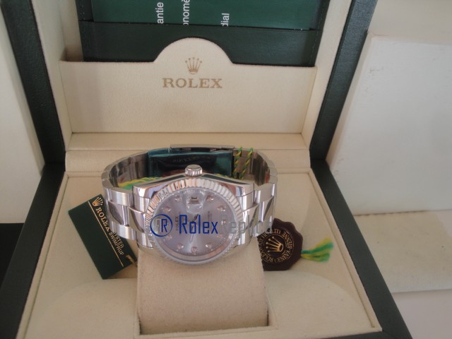 rolex replica datejust argento brillantini oyster orologio imitazione - immagine 8