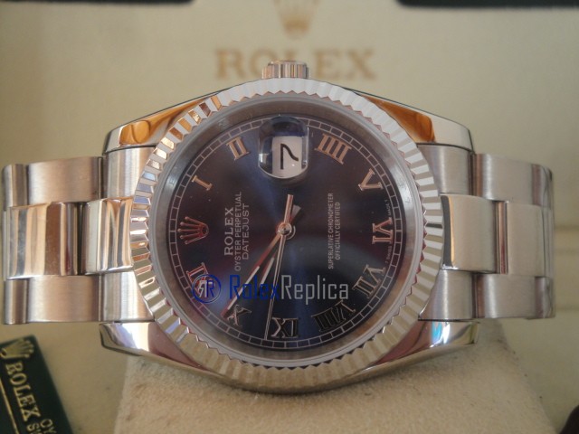 rolex replica datejust blu roman oyster orologio imitazione