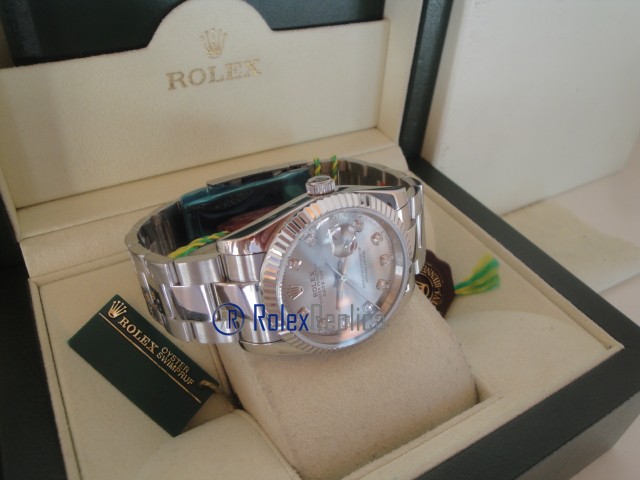 rolex replica datejust argento brillantini oyster orologio imitazione - immagine 9
