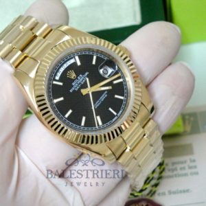 rolex replica daydate ll oro giallo black dial orologio replica copia imitazione