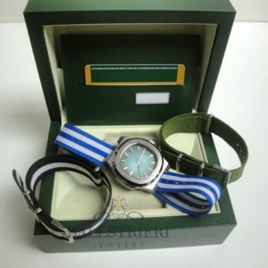 Alternative view of patek philippe replica nautilus blue dial skeletron cordura orologio imitazione