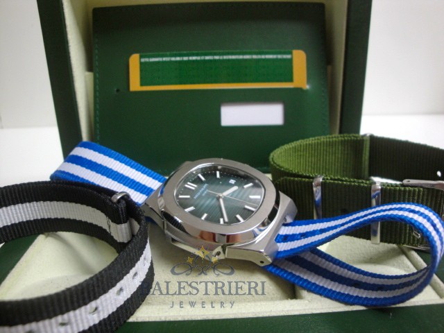 patek philippe replica nautilus blue dial skeletron cordura orologio imitazione - immagine 5