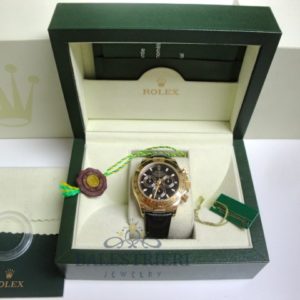 rolex replica daytona vip pelle oro giallo black dial orologio replica copia imitazione