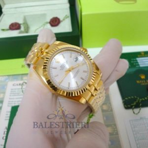 rolex replica datejust full oro giallo argentèè dial barrette jubilèè orologio imitazione