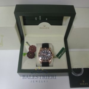 rolex replica GMT master II ceramica rose gold black dial strip rubber orologio replica