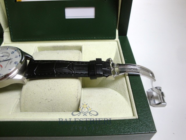iwc replica portofino acciaio white dial strip leather orologio imitazione - immagine 5