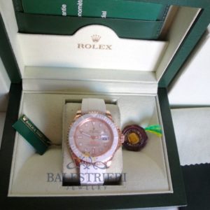 rolex replica yacht master I rose gold strip rubber by max white dial orologio replica