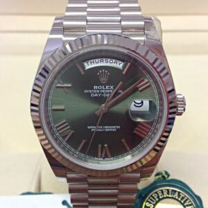 Rolex replica day-date ll white gold green dial orologio replica