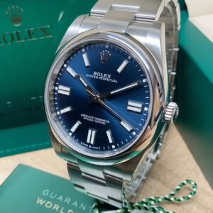 Alternative view of Rolex replica Oyster Perpetual 41 124300 Bright Blue