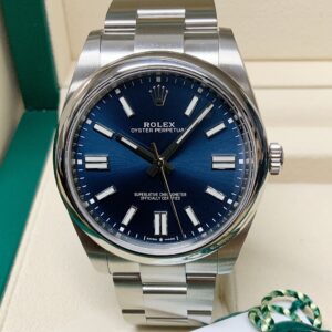 Rolex replica Oyster Perpetual 41 124300 Bright Blue