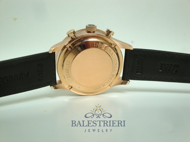 iwc replica portoghese rose gold black dial strip leather orologio imitazione - immagine 8