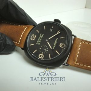 Panerai replica radiomir black seal pro-hunter pvd skeletron strip leather imitazione copia