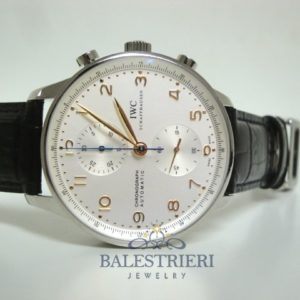 iwc replica portoghese acciaio white dial strip leather orologio imitazione