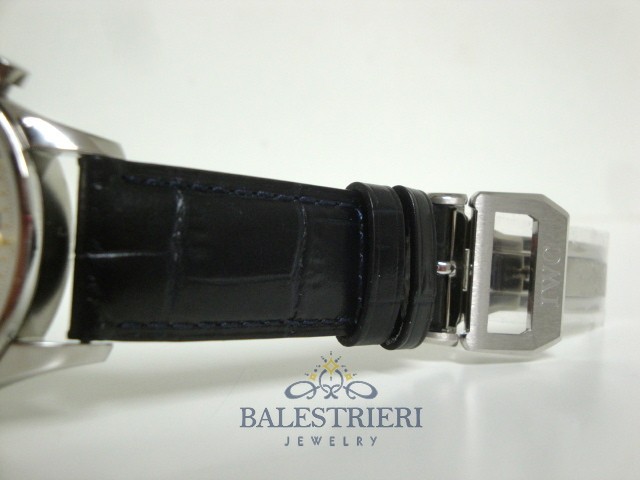 iwc replica portoghese acciaio white dial strip leather orologio imitazione - immagine 7