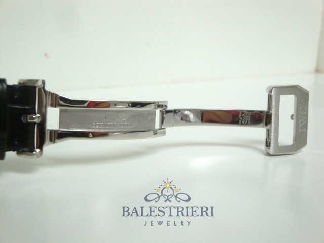 iwc replica portoghese acciaio white dial strip leather orologio imitazione - immagine 8