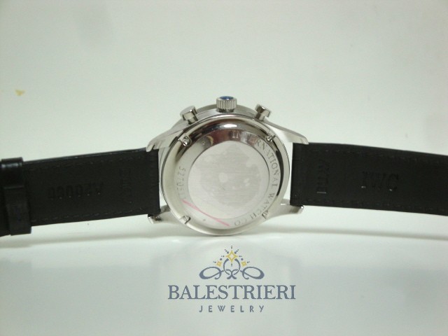 iwc replica portoghese acciaio white dial strip leather orologio imitazione - immagine 9