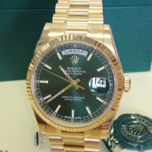 Rolex replica day-date 118238 oro giallo green dial