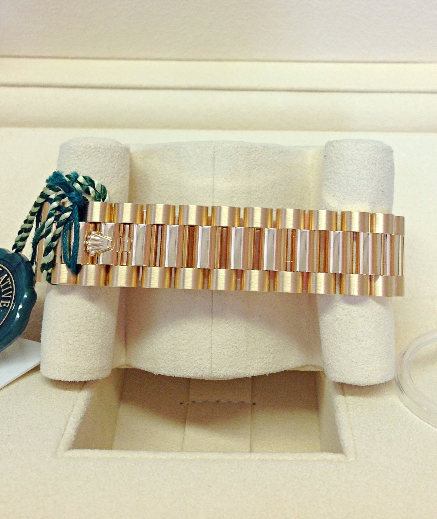 Rolex replica day-date 118238 oro giallo green dial - immagine 6