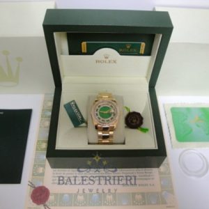 Alternative view of rolex replica daydate ll SARU oro giallo green dial orologio replica copia imitazione