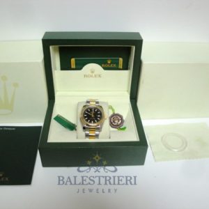 Alternative view of rolex replica datejust acciaio oro oyster black dial orologio imitazione