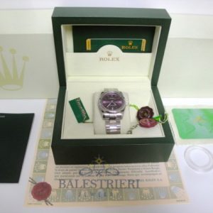 Alternative view of rolex replica oyster perpetual acciaio red grape orologio imitazione