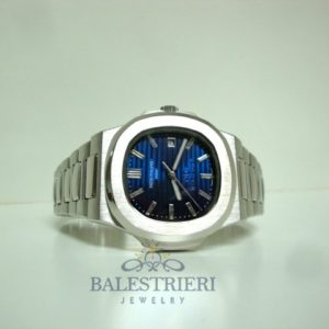 patek philippe replica nautilus 40th anniversary blue dial skeletron acciaio orologio imitazione