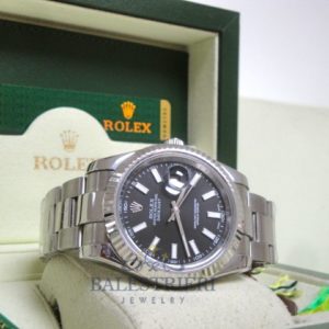 rolex replica datejust acciaio black baton oyster 41mm orologio imitazione