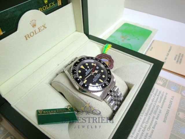 rolex replica GMT master II 1665 vintage black bezel orologio replica - immagine 3